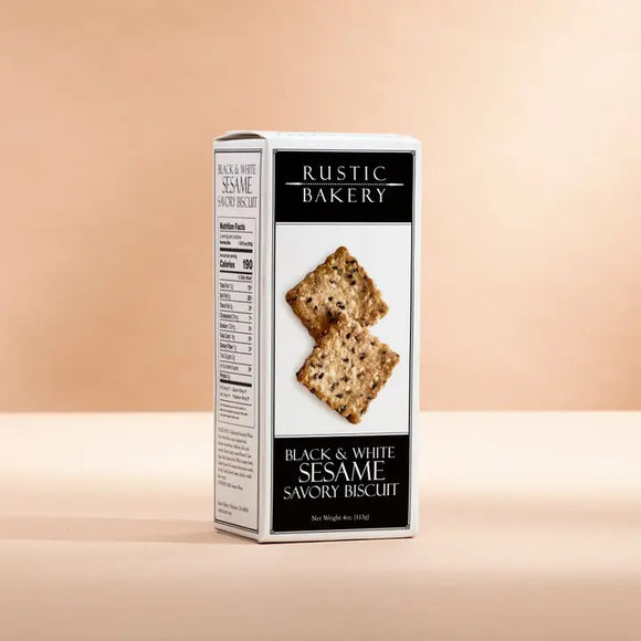 Black & White Sesame Biscuit Crackers - Rustic Bakery