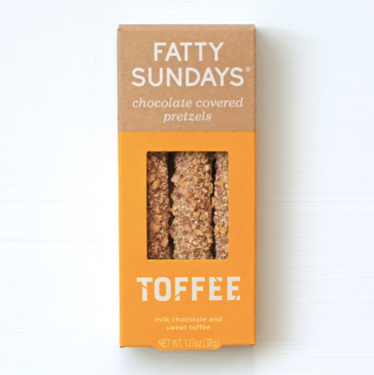 Toffee Chocolate Covered Pretzels - Fatty Sundays