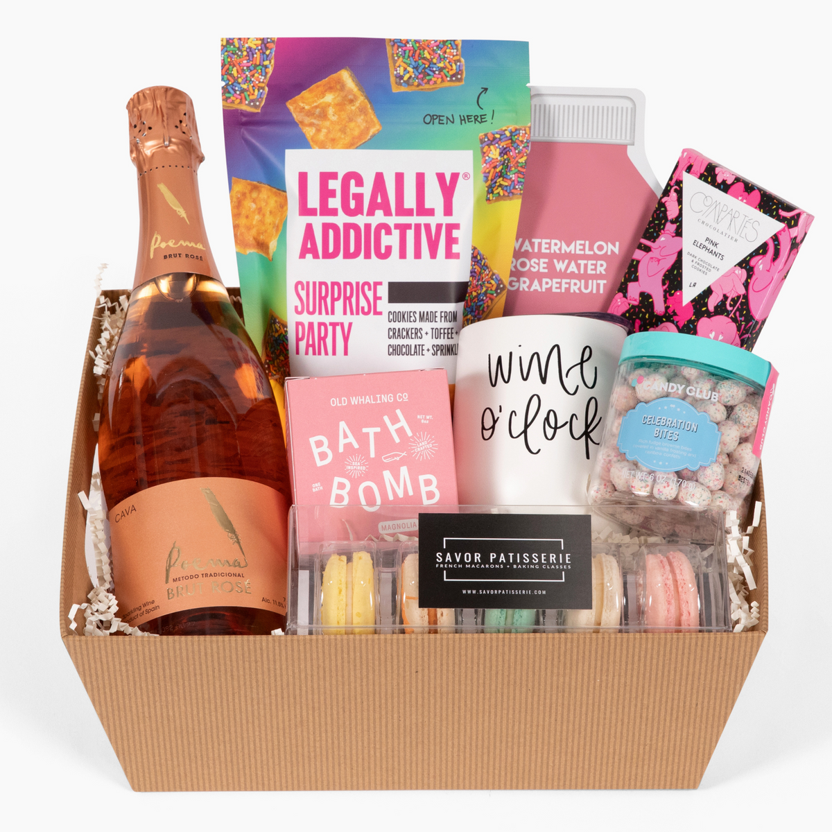Rosé All Day Basket Couch Potato ATX