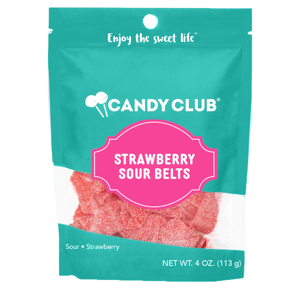 Strawberry Sour Belts - Candy Club