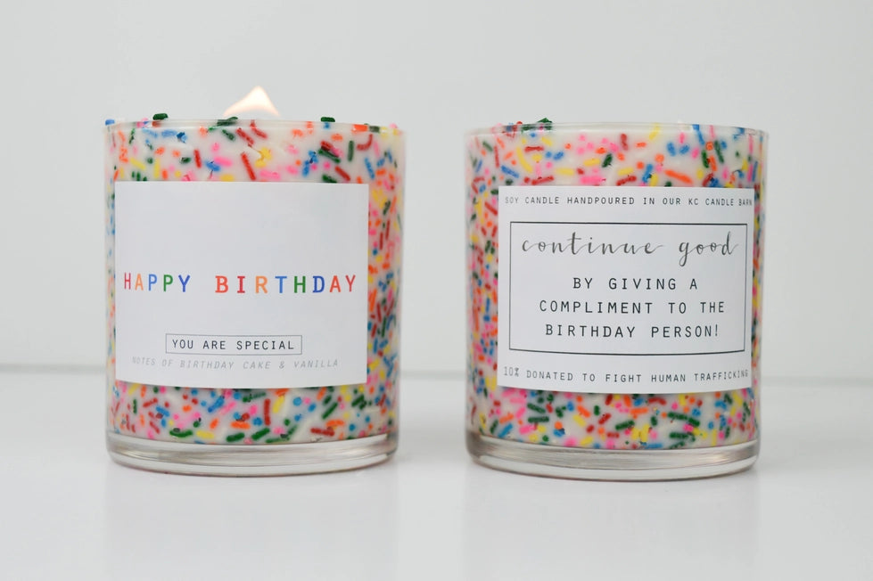 Happy Birthday Sprinkle Candle