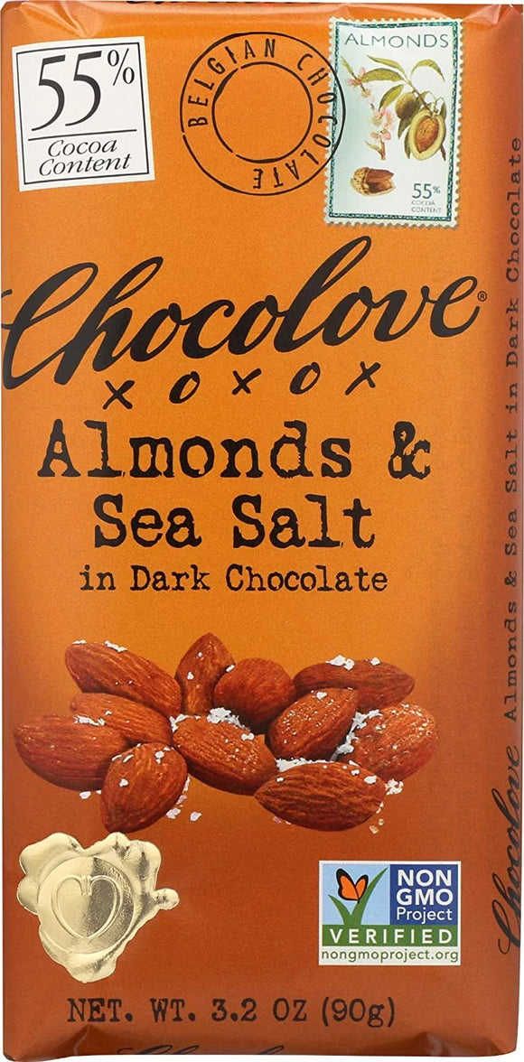 Chocolove Almonds & Sea Salt Dark Chocolate Bar