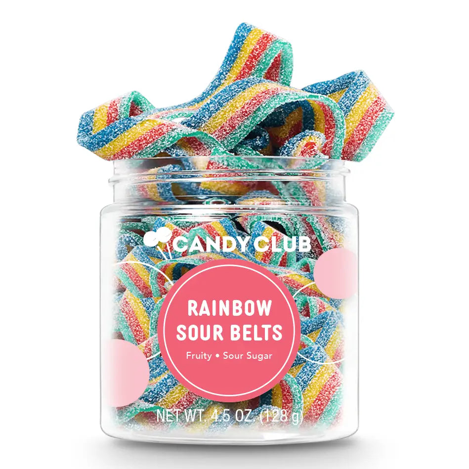 Rainbow Sour Belts - Candy Club