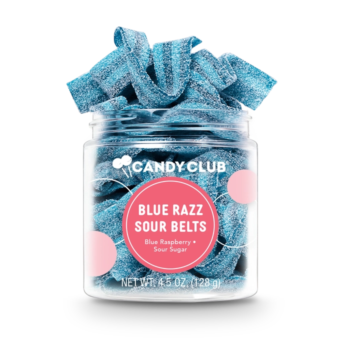 Blue Razz Sour Belts - Candy Club