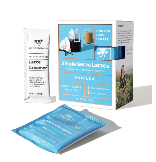 Vanilla Pour Over Latte - Copper Cow (Single serving)