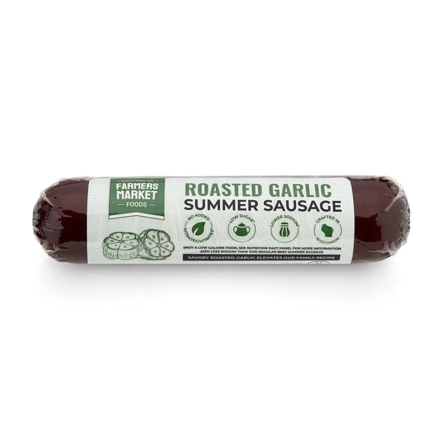 Roasted Garlic Summer Sausage - Farmers Market