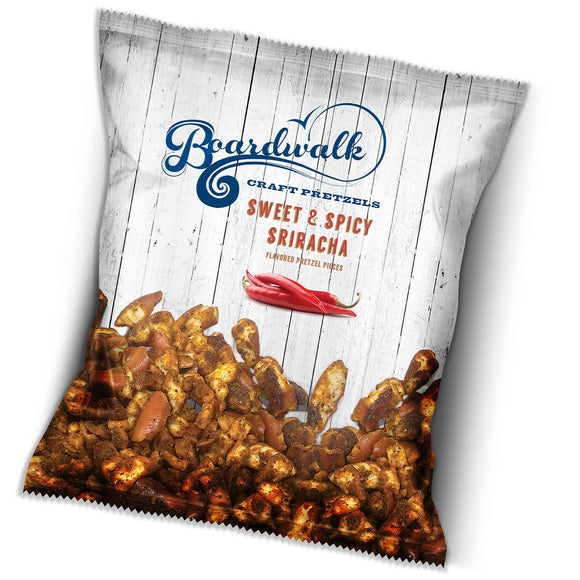 Sweet & Spicy Sriracha Flavored Pretzels