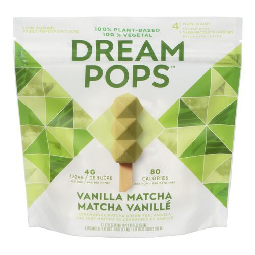 Vanilla Matcha Dream Pops Popsicles