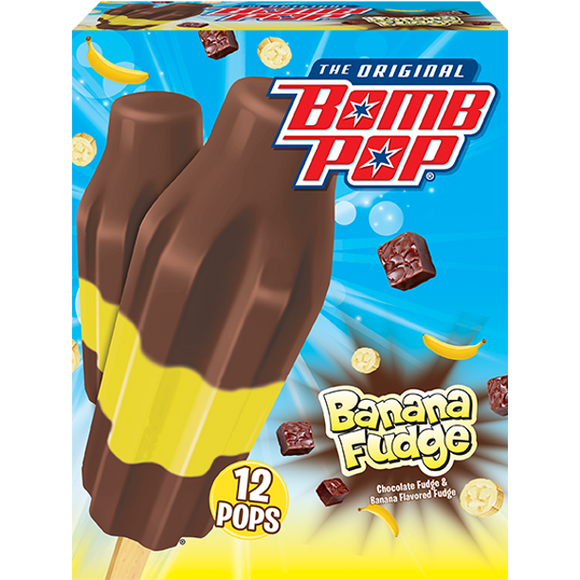 Bomb Pop Banana Fudge Popsicles