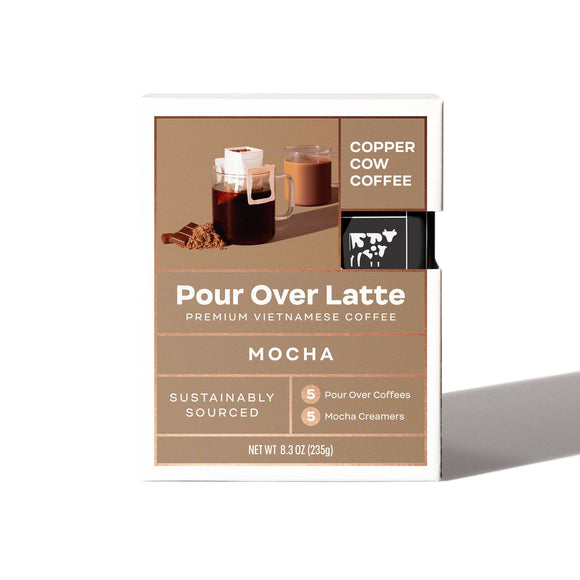 Mocha Pour Over Latte - Copper Cow Coffee
