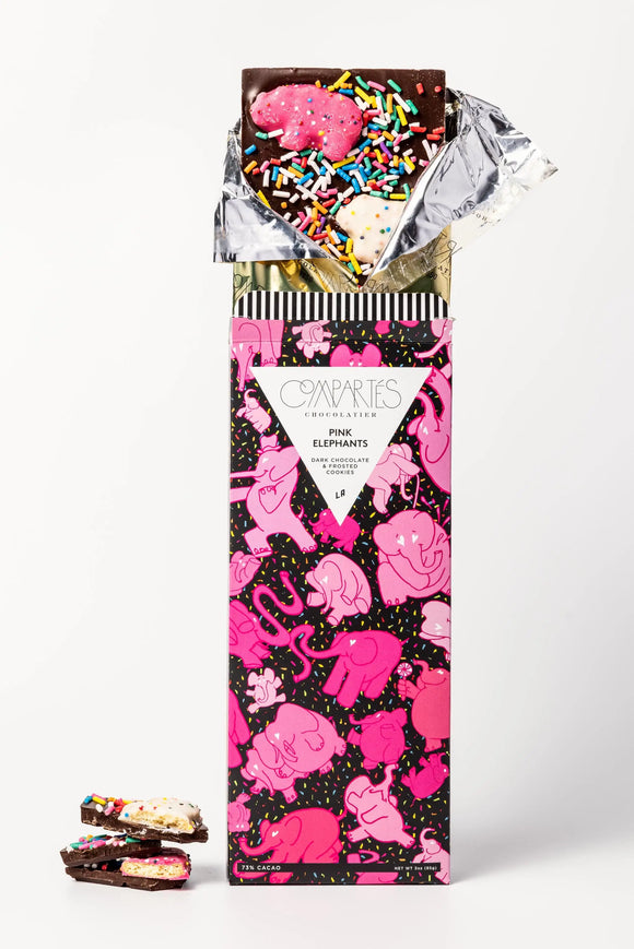 Compartes Pink Elephants Dark Chocolate Bar