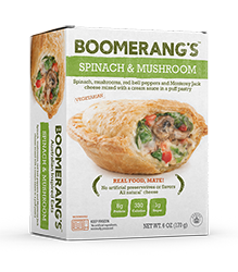 Boomerang Pie - Spinach & Mushroom