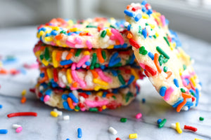 Homemade Sugar Cookies with Rainbow Sprinkles (1/2 Dozen)