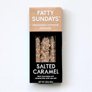 Salted Caramel Chocolate Covered Pretzels - Fatty Sundays