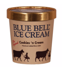Cookies & Cream Blue Bell Ice Cream Pint
