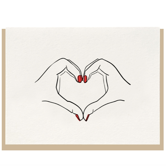 Heart-Shaped Hands Card