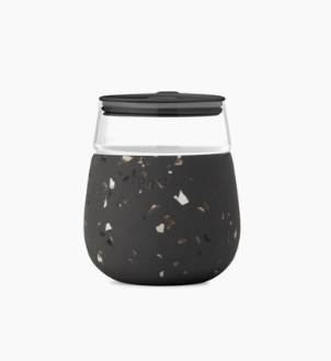 Porter Glass Mug 12oz (Charcoal Terazzo Color)