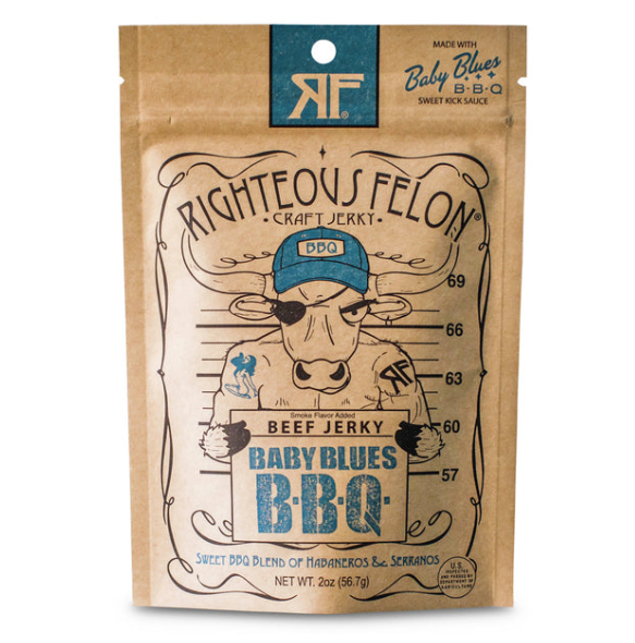 Baby Blues BBQ Beef Jerky - Righteous Felon