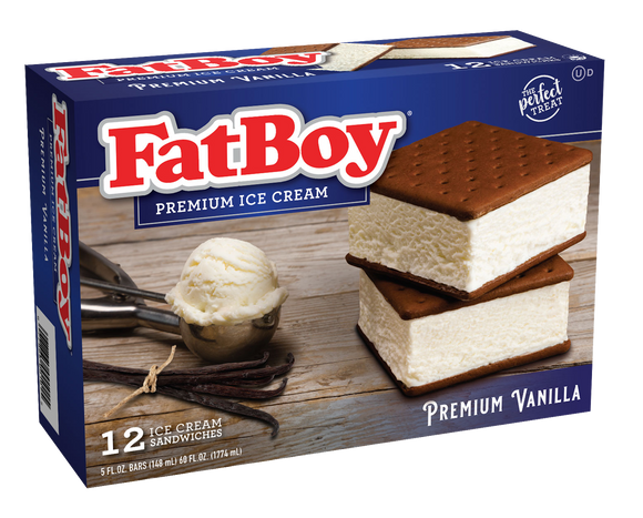 Cookies n Cream Ice Cream Sandwiches - Fat Boy