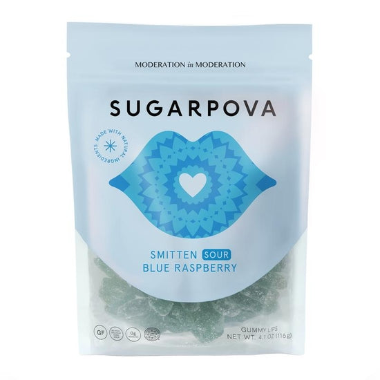 Sour Blue Raspberry Gummy Lips - Sugarpova