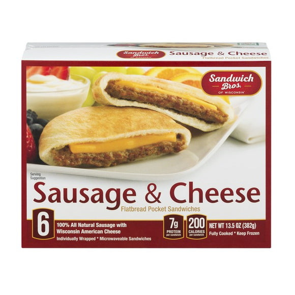 Sausage & Cheese Flatbread Pockets 6pk