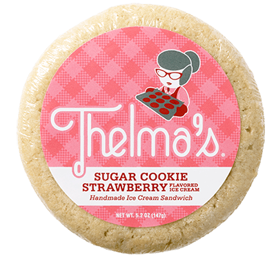 Sugar Cookie Strawberry Ice Cream Sandwich - Thelma's